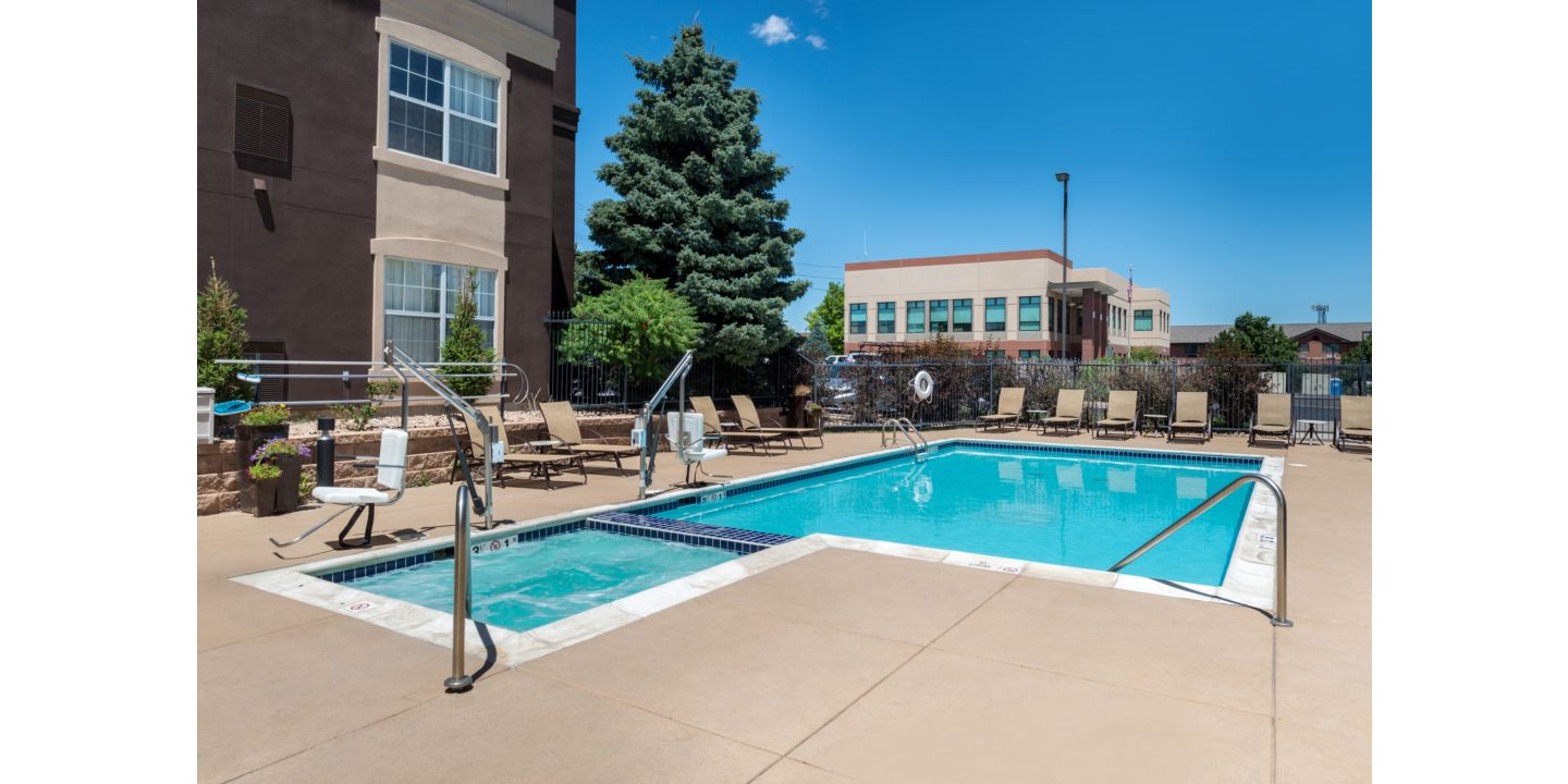 Swimsuit Season is here! Bring the kids and floaties and enjoy some rays at our outdoor pool, open through August.